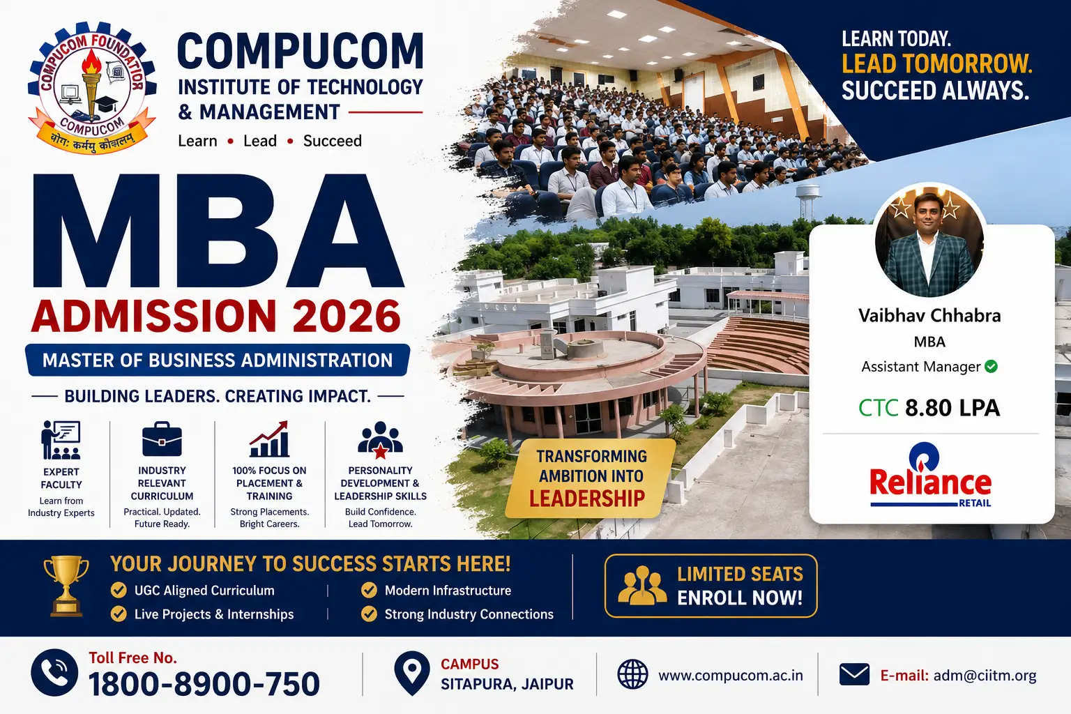 NAAC A+ AICTE approved MBA college in Jaipur